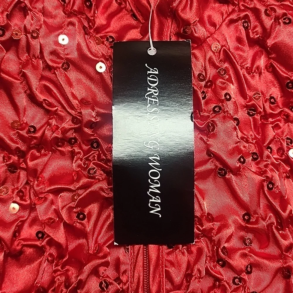 Addressing Woman Sz XL Elegant Red Zippered Lightweight Jacket NWT - Picture 9 of 9